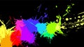 Abstract colorful splashes, vector EPS10. Bright rainbow colors. Royalty Free Stock Photo