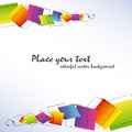 Abstract colorful square background