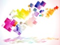 Abstract colorful squres background