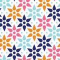 Abstract colorful stars seamless pattern Royalty Free Stock Photo