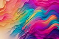Abstract colorful style origami waves, 3d paper style background, wavy abstract wallpaper
