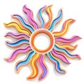 Abstract Colorful Sunburst Design Element