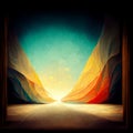 Abstract Colorful Sunrise Wallpaper Vector Style