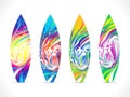 Abstract colorful surf board template Royalty Free Stock Photo