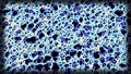 Abstract colorful surface with many small bubbles. Motion. Slowly moving soap foam. Royalty Free Stock Photo