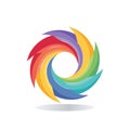 Abstract Colorful Swirl Pattern Circle Design Element Background Royalty Free Stock Photo