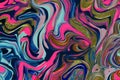 Abstract Colorful Swirls of Paint