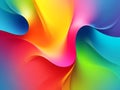 Abstract Colorful Swirls in Rainbow Gradient Royalty Free Stock Photo