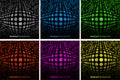 Abstract colorful technology background set. Bulgy glow backdrop. Convex glowing border. Vector illustration. Royalty Free Stock Photo