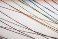 Abstract of colorful threads on white background Royalty Free Stock Photo