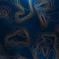 Abstract colorful topographic background with colored liquid wavy lines.