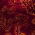 Abstract colorful topographic background with colored liquid wavy lines.