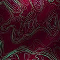 Abstract colorful topographic background with colored liquid wavy lines.