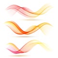 Abstract colorful transparent wave