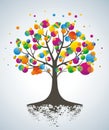 Abstract colorful tree. Royalty Free Stock Photo