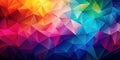 Abstract colorful triangular mosaic pattern background for design projects. Generative AI Royalty Free Stock Photo