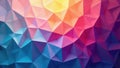 Abstract colorful triangular pattern background design featuring a vivid gradient of hues. Generative AI Royalty Free Stock Photo