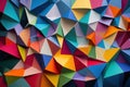 Abstract Colorful Triangular Pattern with a 3D Effect Royalty Free Stock Photo