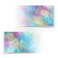 Abstract Colorful Triangular Polygonal header set Royalty Free Stock Photo