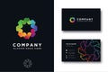 Abstract colorful unity corporate logo icon