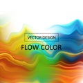 Abstract colorful vector background, color flow liquid wave for design brochure, website, flyer. Stream fluid. Acrylic paint. eps Royalty Free Stock Photo