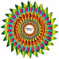 Abstract colorful vector generative mandala Royalty Free Stock Photo