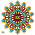 Abstract colorful vector generative mandala Royalty Free Stock Photo