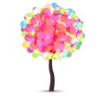 Abstract Colorful Vector Tree