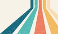 Abstract Colorful vintage 1970 Hippie Retro Minimal stylish wallpaper background of rainbow groovy Wavy Line design