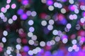 Abstract colorful violet purple bokeh design, defocused lights, holiday background. Festive occasions concept, Christmas Royalty Free Stock Photo