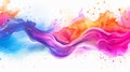 Abstract colorful vivid paint splashes background illustration on a white background Royalty Free Stock Photo