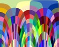 Abstract colorful playful shapes, graphics, geometries, background and texture
