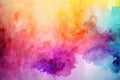 Abstract Colorful Watercolor Background Smokey Cloud Mixture