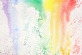 Abstract colorful watercolor hand drawn image, for splash background, colorful shades on white. Rainbow colored spot Royalty Free Stock Photo