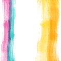 Abstract colorful watercolor stripe background. Vector illustration