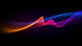 Abstract Colorful Wave on Black Background Royalty Free Stock Photo