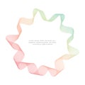 Abstract colorful wave circle frame background element for design. Abstract wavy for web banner, brochure, flyer, card design Royalty Free Stock Photo