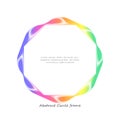 Abstract colorful wave circle frame background element for design. Abstract wavy for web banner, brochure, flyer, card design Royalty Free Stock Photo