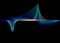 Abstract Colorful Wave Element for Music Design with Equalizer. The dynamic line on a dark background. Big data. Concept Sound. Te Royalty Free Stock Photo