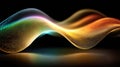 Abstract colorful wave of light and energy on black background Royalty Free Stock Photo