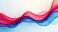 Abstract colorful wave pattern design featuring red, blue, and purple hues on a light background. Generative AI Royalty Free Stock Photo