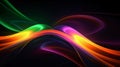 abstract colorful waves on a dark background with some smooth lines in it Royalty Free Stock Photo