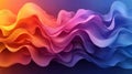 Abstract Colorful Waves Flowing in Gradient Generative AI Royalty Free Stock Photo