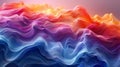 Abstract colorful waves in gradient lighting - generative ai Royalty Free Stock Photo