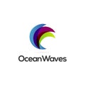 Abstract Colorful Waves Logo Design Template