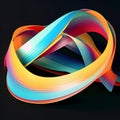 Abstract colorful wavy background. Vector illustration for your design. Generative AI