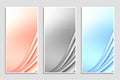 Abstract colorful wavy banners set Royalty Free Stock Photo