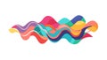 Abstract colorful wavy pattern dynamic background element, vector design Generative AI Royalty Free Stock Photo