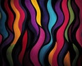 Abstract Colorful Wavy Stripes Artwork Royalty Free Stock Photo