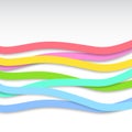 Abstract colorful wavy stripes, vector